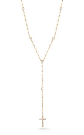 Glaze Jewelry Sterling Silver Cross Rosary Lariat Necklace