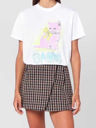 Ganni printed cotton t-shirt