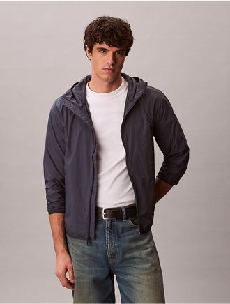 Calvin Klein Jeans Calvin Klein Mens Nylon Windbreaker Jacket - Blue - 2XL
