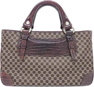 Celine Pre-owned Celine Boogie Canvas Leather Handbag - Dames - Vintage Handtas - Bruin - ONE Size - Leer - Vintage