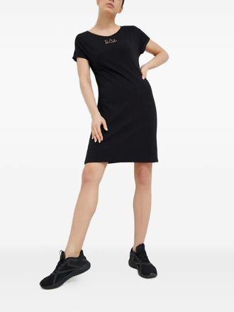Emporio Armani Jurk met logo - Zwart