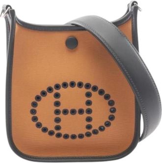 Herm&egrave;s Borsa a spalla Pre-owned in tela - - Pre-owned - Donna - Marrone - ONE SIZE