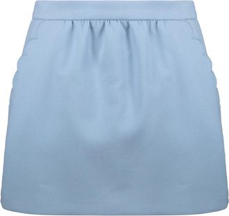 Red Valentino Shorts Gonna - Dames - Korte rokken - Blauw - XS - Katoen - Rokken