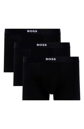 BOSS 3-Pack Cotton Blend Trunks in Black at Nordstrom Rack, Size X-Large