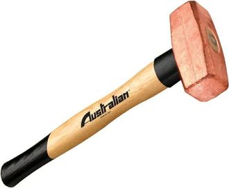 Decorspace Mazzetta per muratore con testa in rame e manico in legno linea TOP -1000 gr / Manico 33 cm