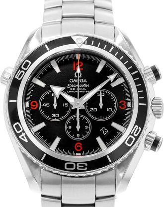 Omega Pre-owned Omega Seamaster Planet Ocean Chronograph Automatic Chronometer Black Dial Mens Watch 2210.51.00