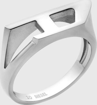 Diesel Stainless steel signet ring - Rings - Unisex - Silver