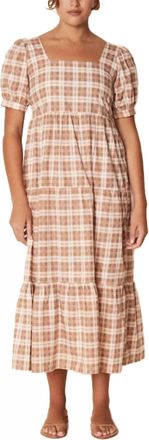 Faithfull The Brand Aylah Midi Dress In Lori Check Print
