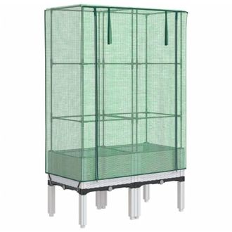 vidaXL Arriate Con Cubierta Invernadero Aspecto Rat&aacute;n 80x40x140 Cm Vidaxl