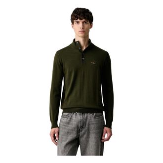 Aeronautica Truien & Vesten, Heren, Groen, 2Xl, Wol, V-hals Gebreide Kleding