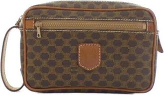 Celine Pre-owned Clutches, female, Brown, Size: ONE SIZE Pre-owned Canvas celine-bags