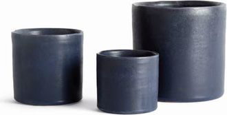 Napa Home & Garden Navy Terracotta Planters Studio Cachepots, Set of 3 in Blue at Nordstrom