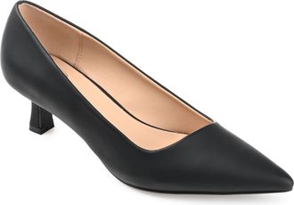Journee Collection Women & apos;s Celica Medium and Wide Width Kitten Heel Pumps