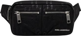 Karl Lagerfeld K/Monogram Heuptas - Heren - Heuptassen - Zwart - ONE Size - Polyester - Tassen