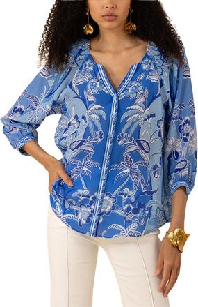 Hale Bob Freyja Long Sleeve Silk Top