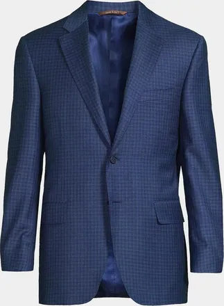 Canali Micro-Plaid Wool Business Sport Coat