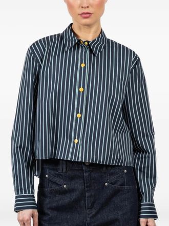 L'agence button-up striped shirt - Verde
