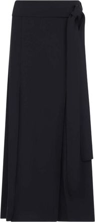 STUDIO NICHOLSON Black Pleated Midi Skirt