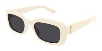 Saint Laurent SL M130 007 Womens Sunglasses White Size 53