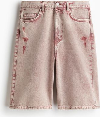 H&M Baggy Denimshorts - Pink