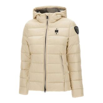 Blauer Jassen, Dames, Wit, S, Leer, Charme Fitted Down Jacket