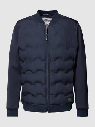 Fynch-Hatton Fynch-Hatton College-Jacke mit Label-Patch in Marine Melange, Gr&ouml;&szlig;e S