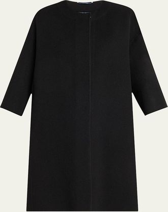 Max Mara Helene Three-Quarter Sleeve Wool Coat