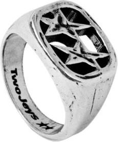 TwoJeys Framed Ring - Heren - Ringen - Grijs - 55 MM - Accessoires