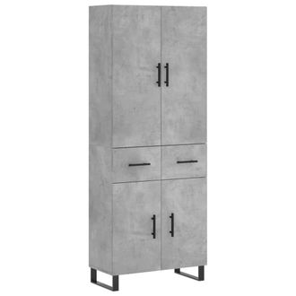 Berkfield Home Highboard Concrete Grey 69.5x34x180 cm Engineered Wood