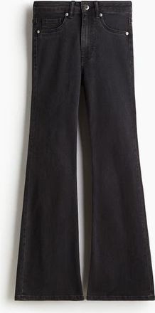 H&M Flared High Jeans in Black/washed at Nordstrom, Size 10