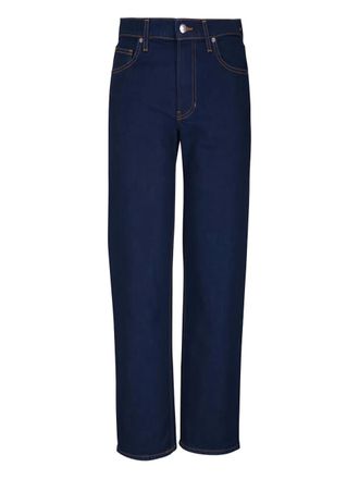 Veronica Beard Leah contrast-topstitching jeans - women - Cotton/Elastane - 25 - Blue