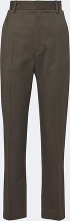 Victoria Beckham Pantaloni regular in twill di lana vergine