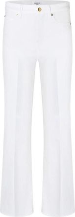 Cambio Witte Flared Jeans met Rafelrand - Dames - Bootcut Jeans - Wit - L - Denim - Jeans