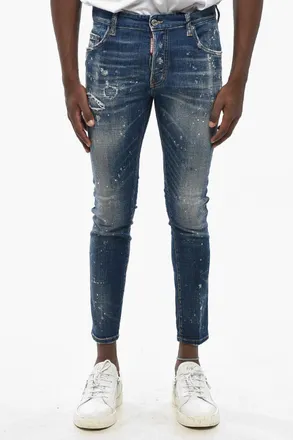 Dsquared2 Jeans Super Twinky Fit in Denim Distressed 13cm Dsquared2