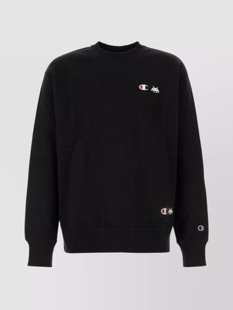 Champion graphic print ribbed hem cuffs sweater