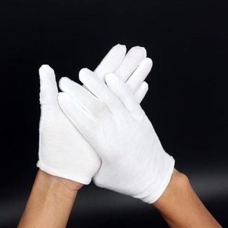 OEM Guantes De Jardiner&iacute;a, Guantes De Algod&oacute;n, Guantes Blancos De Algod&oacute;n Para Mujer, Para Manos Secas Y Eccema, 15 Pares