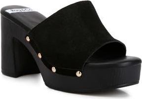 Rag & Co. Cartera Suede Stud Mule in Black at Nordstrom Rack, Size 10