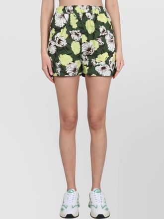 Msgm cotton elastic-waist short shorts