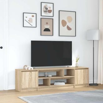 Berkfield Home TV Cabinet Sonoma Oak 188.5x41x50 cm Engineered Wood in Brown