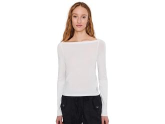 Free People Movement Up Next Long Sleeve Womens Clothing White : MD (Womens 8-10), Polyester/Elastane