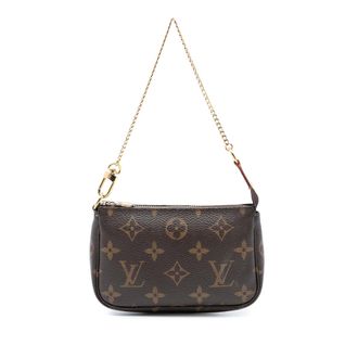 Louis Vuitton Pre-owned Womens Monogram Mini Pochette Accessoires - Brown Textile - One Size