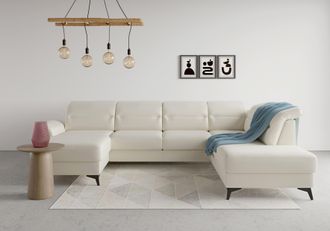 Sit&more Wohnlandschaft »Sinatra U-Form« optional mit Kopfteilverstellung und Armteilfunktion, Metallfüsse