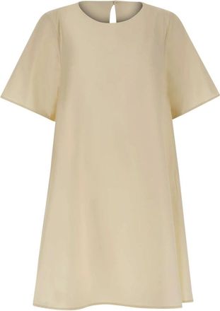 Kaos Kaos, Kleedjes, Dames, Beige, M, Katoen, Kaos Jurken WIT