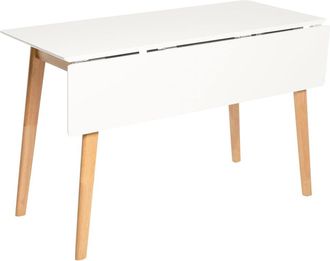 Koketto Home Mesa de cocina plegable con tablero blanco