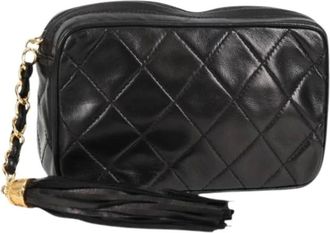 Chanel Pre-owned Cross Body Bags, female, Black, Size: ONE SIZE Pre-owned Vintage Shoulder Bag