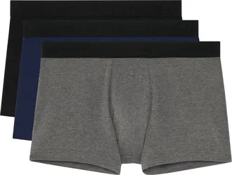HOM Tonal Pack 2 Boxer Briefs 3-Pack in Black/navy/grey at Nordstrom, Size Xx-Large