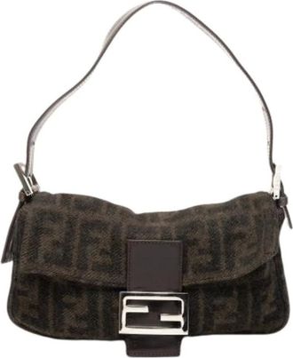 Fendi Pre-owned Shoulder Bags, female, Brown, Size: ONE SIZE Pre-owned Vintage Shoulder Bag