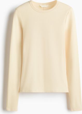 H&M Langarmshirt aus Jersey - Yellow