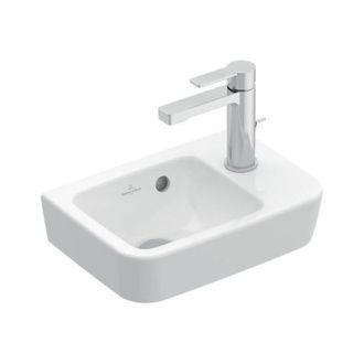 Villeroy & Boch V&b Handwaschbecken O.novo Compact 360x250mm Be Links Mit &Uuml;berlauf Wei&szlig; C+