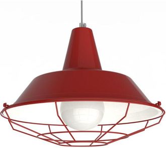 Lumicom Tivoli Sospensione, 1xE27, max 42W, metallo, rosso lucido/bianco, D.35cm - Lumicom